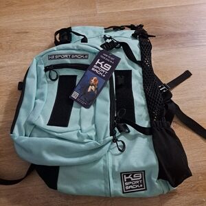 K9 Sport Sack Mint Green Black Dog Carrier Adjustable Backpack NWT